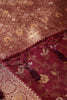 Wine Color Zari Woven South Silk Saree
