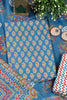 Blue Poplin Cotton Printed Unstitched Suit Material