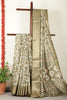 Sage Green Floral Printed Cotton Silk Saree