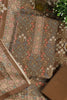 Olive Green Digital Printed Pashmina Unstitched Suit Fabric