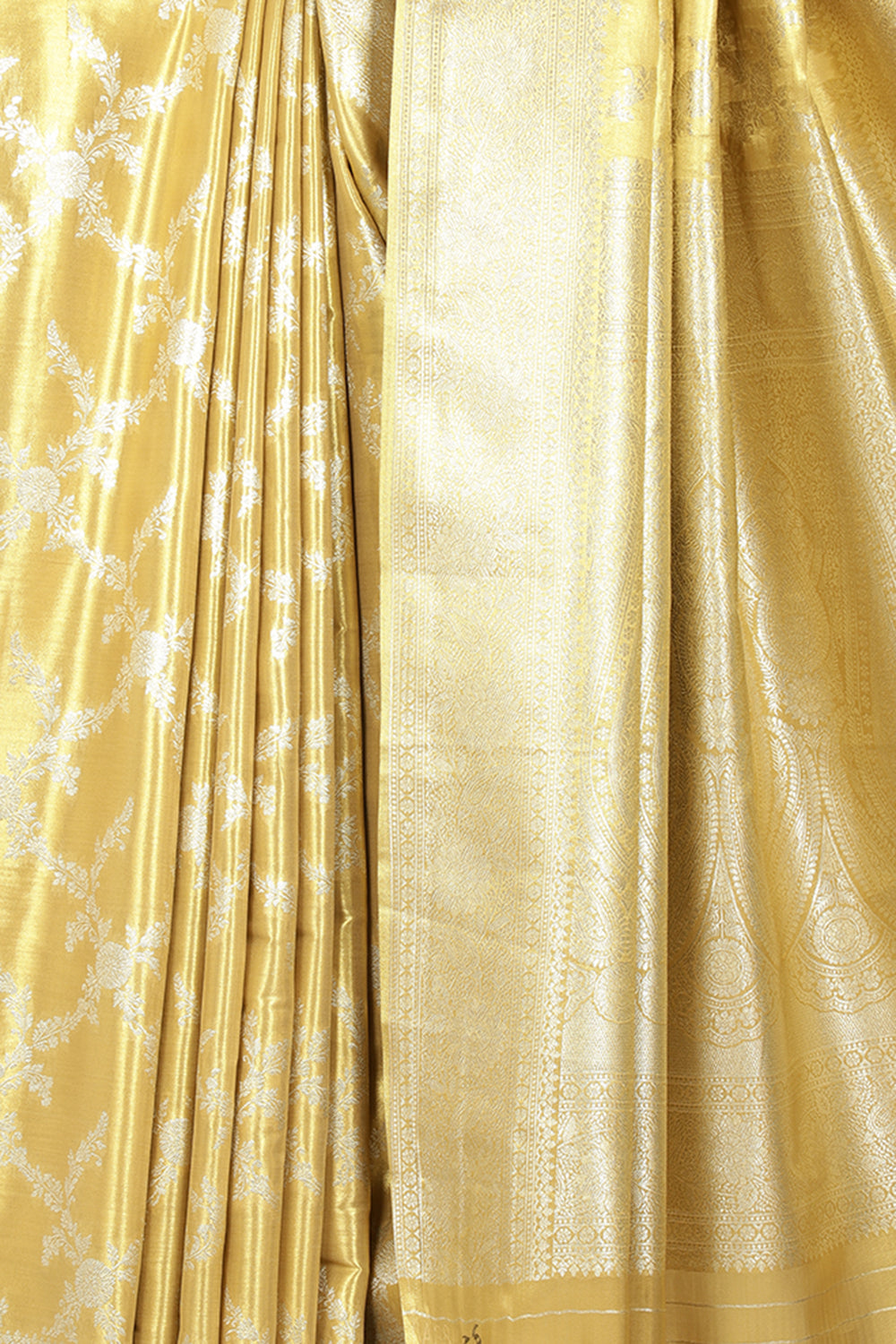 Gold Silk Banarsi Woven Saree