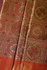 Gold & Pink Color Kanjivaram Pure Silk Handloom Gold Copper Zari Saree with Meenakari Pattern