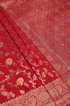 Maroon Colour Zari Woven South Silk Saree