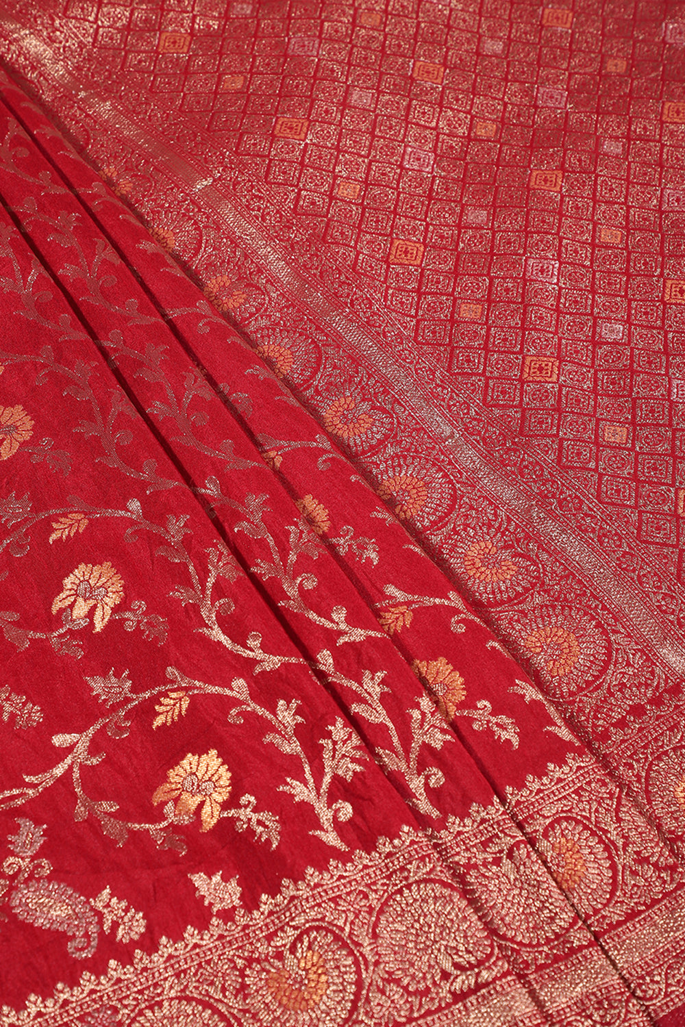 Maroon Colour Zari Woven South Silk Saree