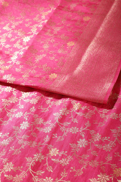 Rani Floral Zaal Woven Silk Banarasi Saree