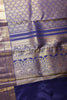 Navy Color Kanjivaram Pure Silk Handloom Gold Zari Saree with Paisley Motifs