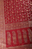 Maroon Silk Floral Zaal Woven Banarasi Saree