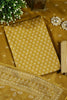 Mustard Color Cotton Printed Unstitched Suit