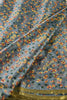 Grey Color Chiffon Floral Zari Border Printed Saree