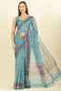 Teal Bandhani Printed Cotton Saree