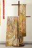 Mustard Jacquard Silk Lasa Printed Saree