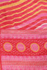Red & Yellow Color Chiffon Printed Saree