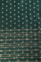 Bottle Green Resham & Zari Woven Silk Saree