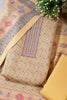 Pale Yellow Pashmina Floral Printed Unstitched Suit Fabric