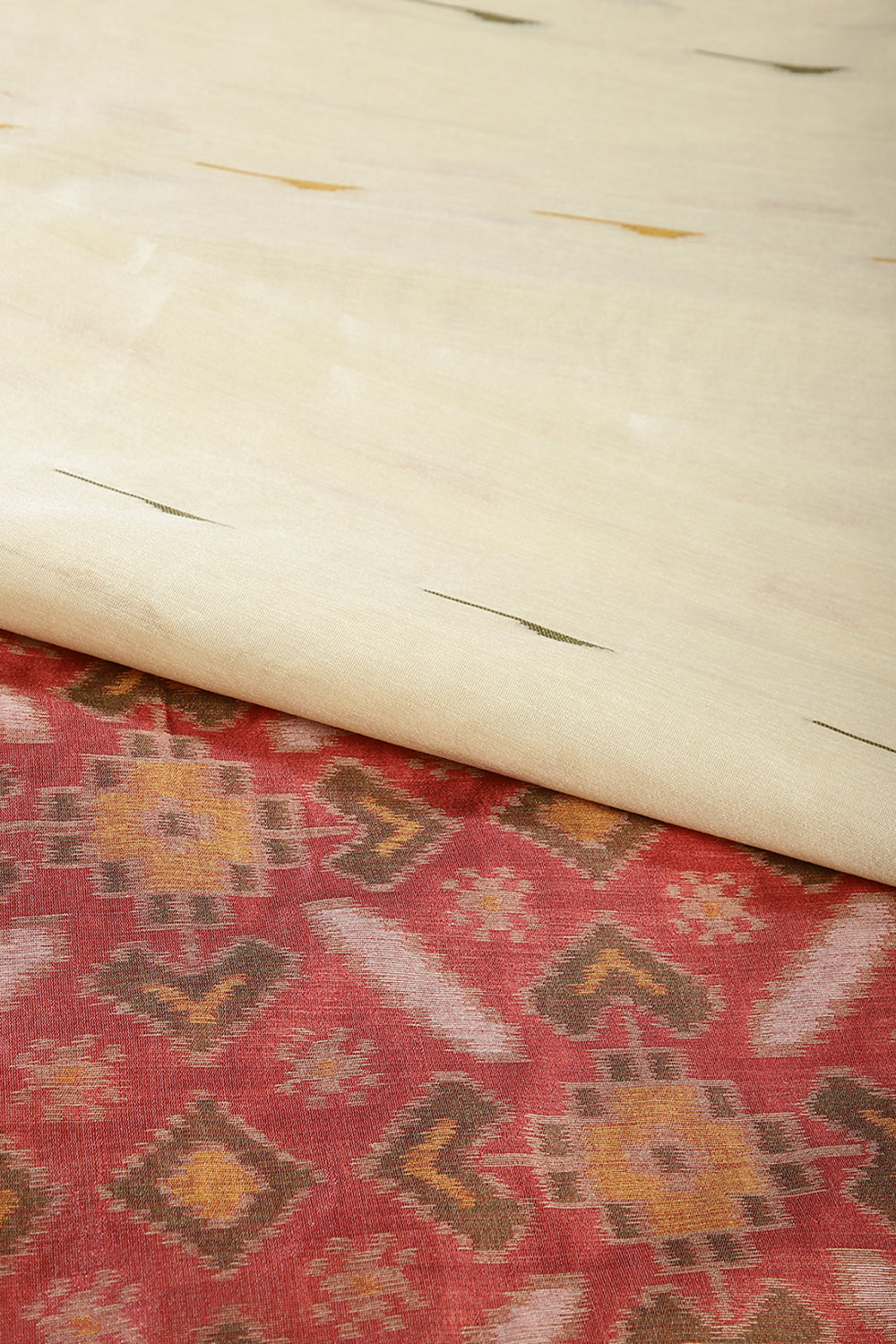 Cream Color Chanderi Cotton Woven Saree