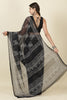 Black Printed Georgette Saree