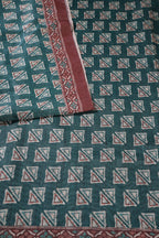 Green Cotton Silk Printed Saree