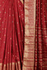 Maroon Cotton Zari & Resham Woven Saree