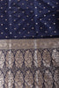 Navy Blue Banarsi Silk Zari Woven Saree