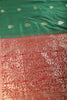 Green & Maroon Cotton Silk Zari Woven Saree