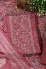 Light Maroon Chanderi Silk Mirror & Resham worked Unstitched Suit