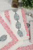 Cream & Magenta Printed And Resham Embroidered Unstitched Suit Fabric
