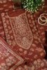 Brown Muslin Printed Unstitched Suit Fabric