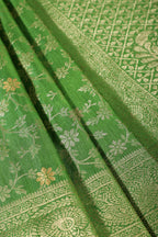Green Floral Zaal Woven Silk Banarasi Saree