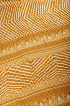 Mustard Color Chiffon Leheriya Printed Saree