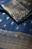 Royal Blue Color Mulberry Silk Woven Saree