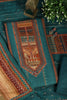 Teal Printed Spun Unstitched Suit Material
