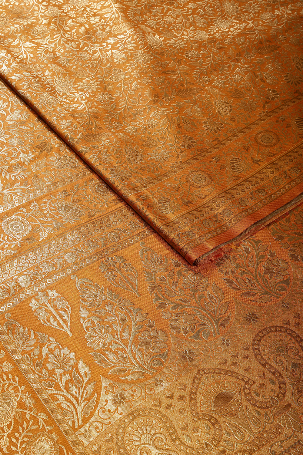 Mustard Colour South Silk Heavy Woven Saree
