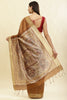 Brown Color Cotton Silk Madhubani Print Saree