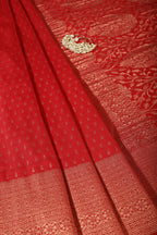 Red Colour Silk Zari Woven Saree