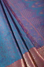 Blue Color Cotton Silk Resham & Zari Woven Saree