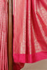 Magenta Pink Silk Zari Floral Zaal Woven Saree