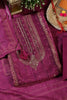 Purple Silk Zari Woven And Bandhani Printed Unstitched Suit Fabric