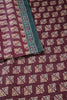 Wine Cotton Silk Printed Saree