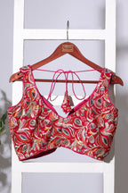 Rani Georgette Resham And Sequins Embroidered Readymade Blouse