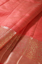 Red Cotton Silk Woven Saree