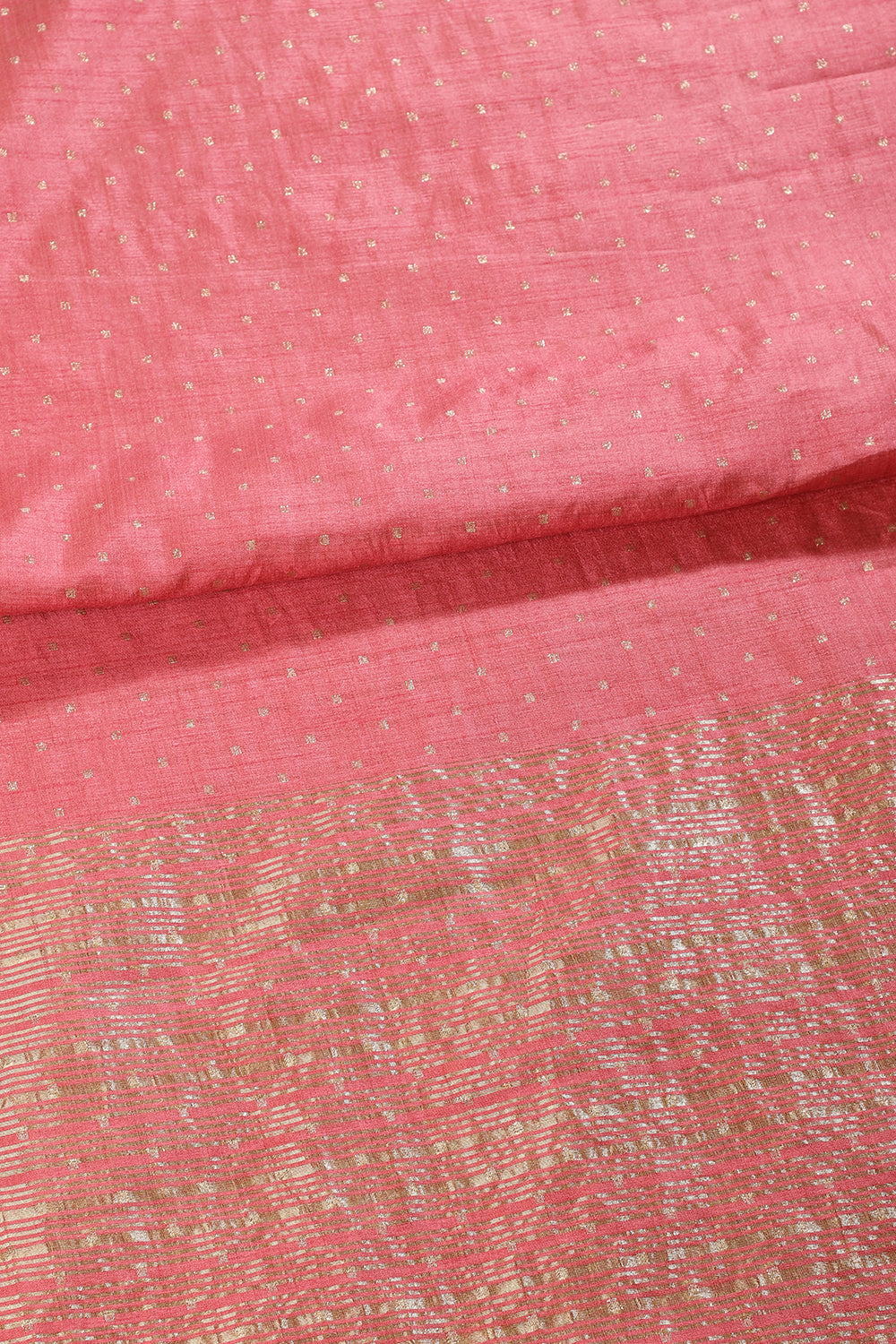 Dark Pink Zari Woven Silk Saree