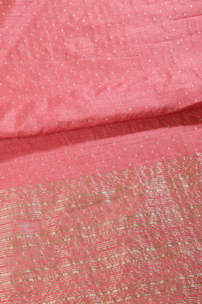 Dark Pink Zari Woven Silk Saree