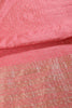 Dark Pink Zari Woven Silk Saree