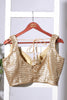 Gold Silk Sequins And Zari Embroidered Readymade Blouse