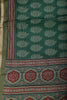 Green Cotton Silk Block Printed Saree