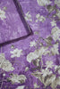 Purple Tussar Silk Floral Printed Saree