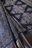 Navy Colour Printed & Woven Cotton Silk Saree