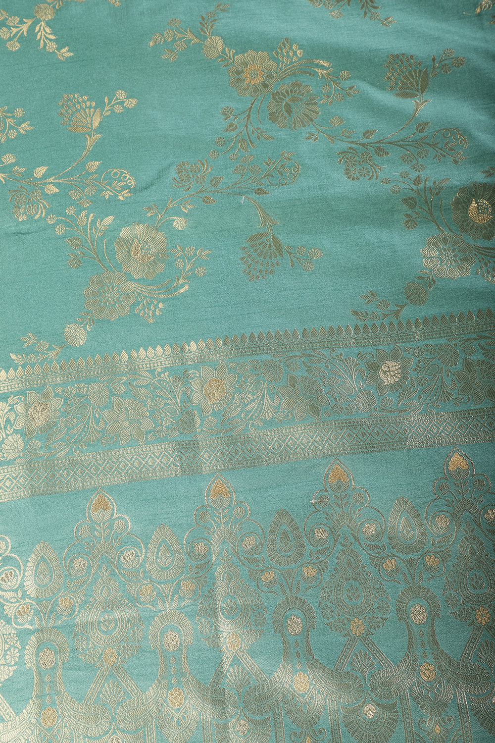 Sea Green Color Art Silk Zari Woven Saree