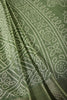 Green Color Block Printed Cotton Silk Saree