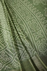 Green Color Block Printed Cotton Silk Saree